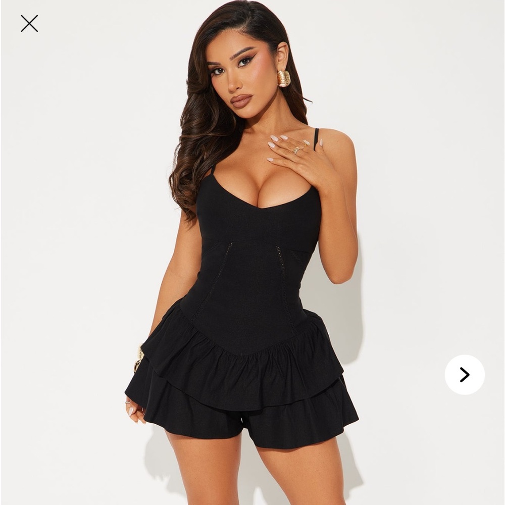 Fashion nova black romper dress
